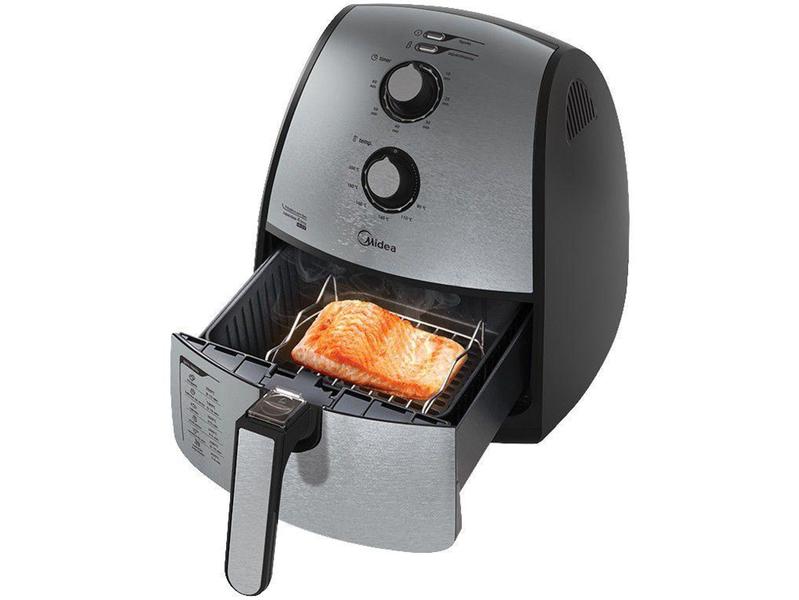 Imagem de Fritadeira Elétrica sem Óleo/Air Fryer Midea FXA41 - Preto 3,5L com Timer