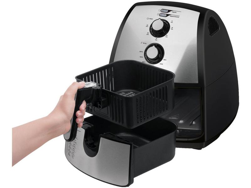 Imagem de Fritadeira Elétrica sem Óleo/Air Fryer Midea FXA41 - Preto 3,5L com Timer