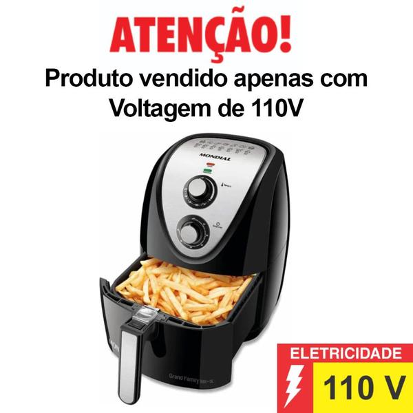 Imagem de Fritadeira Elétrica Sem Óleo Air Fryer Mondial 5L Grand Family AFN-50 Timer 1900W 127V