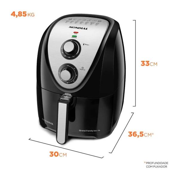 Imagem de Fritadeira Elétrica Sem Óleo Air Fryer Mondial 5L Grand Family AFN-50 Timer 1900W 220V