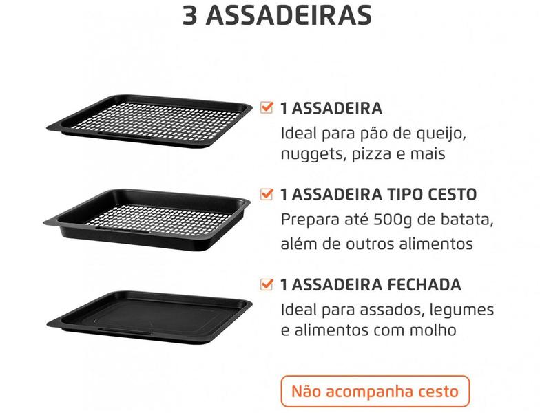 Imagem de Fritadeira Elétrica sem Óleo/Air Fryer Mondial Forno Oven AFON-12L-FB Preta 12L