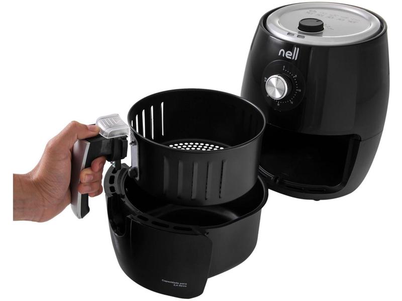 Imagem de Fritadeira Elétrica sem Óleo/Air Fryer Nell Smart - Preta 2,4L com Timer