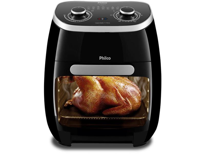 Imagem de Fritadeira Elétrica sem Óleo/Air Fryer Philco - 2 em 1 Air Fry e Forno Oven PFR2000P Preto 11L