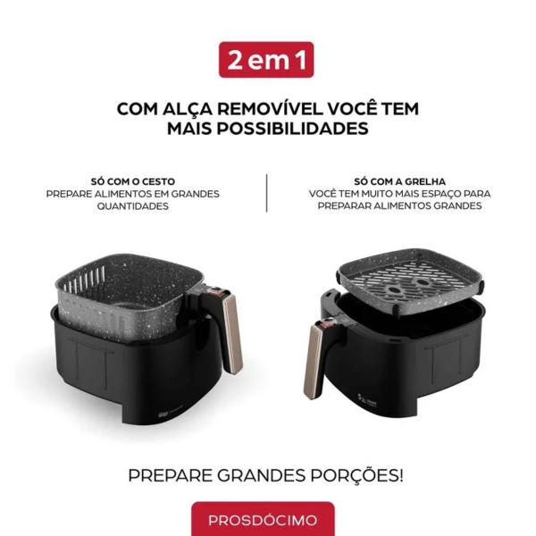 Imagem de Fritadeira Elétrica Wap Air Fry Grand Family 5,2l Preta 220v