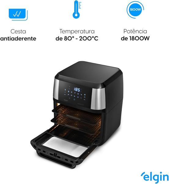 Imagem de Fritadeira Forno Oven Fry 4 em 1 Elgin 12 Litros 110V