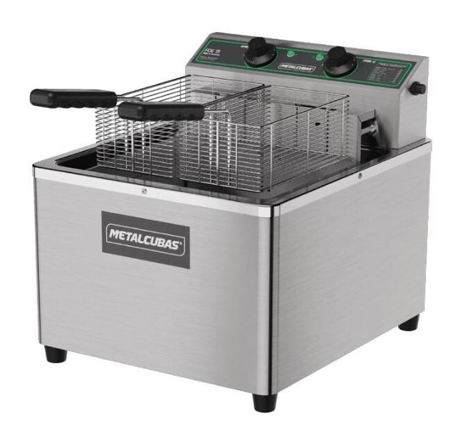 Imagem de Fritadeira / fritador oleo de mesa 15l foe-15m 8000w eletrico - metalcubas