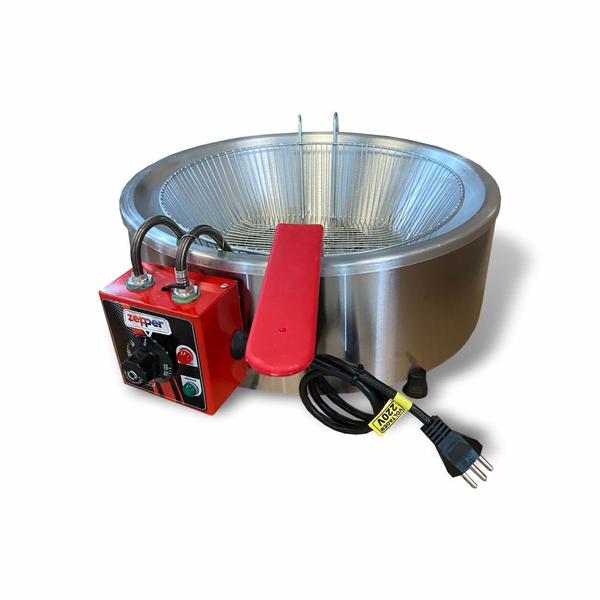 Fritadeira industrial Elétrica 3Litros aço inoxidável ZP03E - Zepper Imagem de Fritadeira industrial Elétrica 3Litros aço inoxidável ZP03E