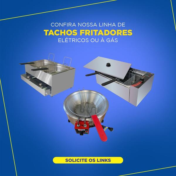 Fritadeira industrial Elétrica 3Litros aço inoxidável ZP03E - Zepper Imagem de Fritadeira industrial Elétrica 3Litros aço inoxidável ZP03E