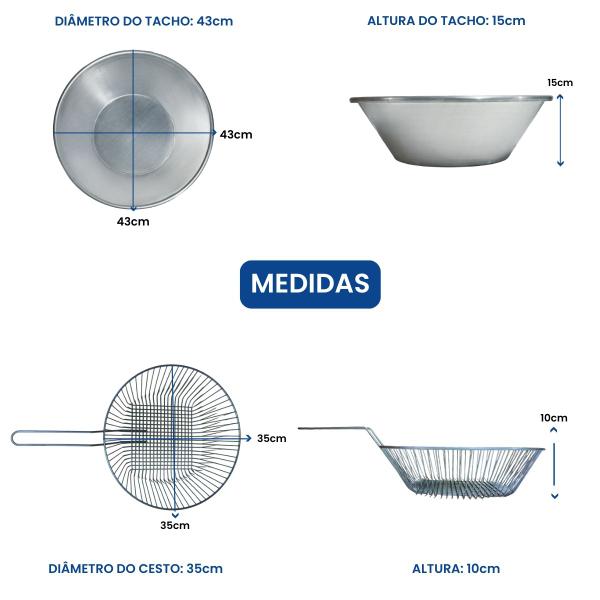 Imagem de Fritadeira Industrial ELétrica Cozinha 10L Tacho Redondo Profissional 