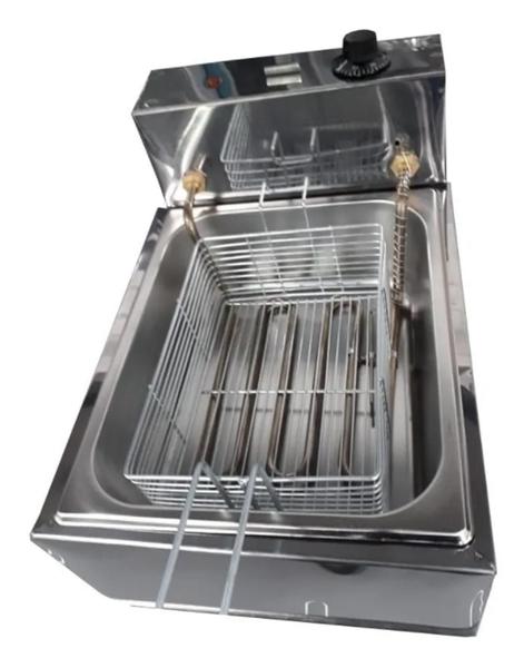 Fritadeira Industrial Elétrica Premium Cuba Profissional 5L Aço Alimentos Cozinha - Grupo Três Imagem de Fritadeira Industrial Elétrica Premium Cuba Profissional 5L Aço Alimentos Cozinha - Grupo Três