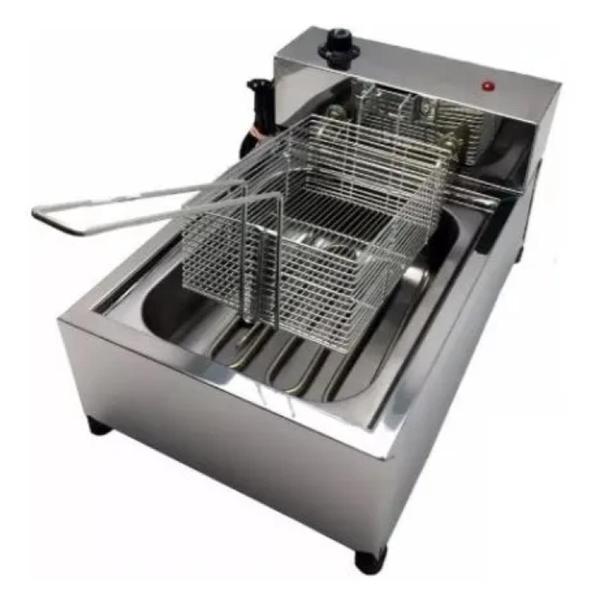 Fritadeira Industrial Elétrica Premium Cuba Profissional 5L Aço Batata Frango - Casinha Industrial - Grupo Três Imagem de Fritadeira Industrial Elétrica Premium Cuba Profissional 5L Aço Batata Frango - Casinha Industrial