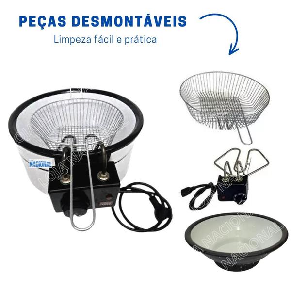 Imagem de Fritadeira Industrial Elétrica Tacho 5L Esmaltado 220V Loja Nacional