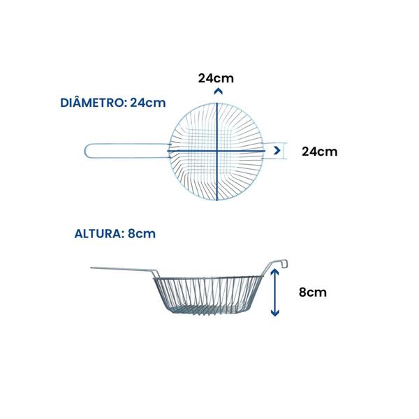 Fritadeira Industrial Elétrica Tacho Esmaltado Profissional 3,5L - Batatas - Casinha Industrial Imagem de Fritadeira Industrial Elétrica Tacho Esmaltado Profissional 3,5L - Batatas