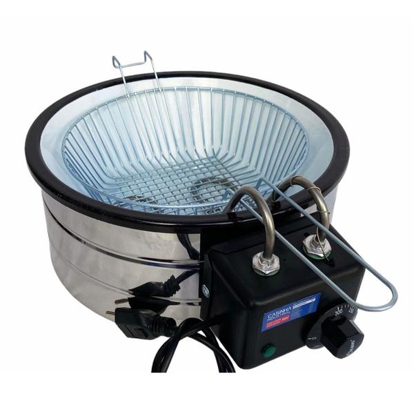 Fritadeira Industrial Elétrica Tacho Esmaltado Profissional 3,5L - Batatas - Casinha Industrial Imagem de Fritadeira Industrial Elétrica Tacho Esmaltado Profissional 3,5L - Batatas