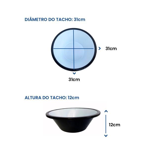 Imagem de Fritadeira Industrial Elétrica Tacho Esmalte Profissional 3.5L Óleo Trabalho - Casinha Industrial