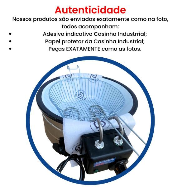 Imagem de Fritadeira Industrial Elétrica Tacho Profissional 3.5L Óleo Levar no carro - Casinha Industrial