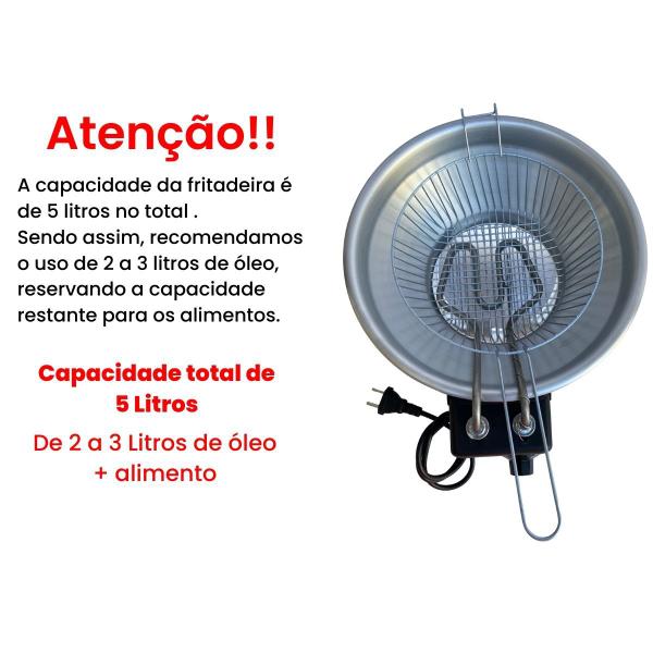 Fritadeira Industrial Elétrica Tacho Profissional 5L Batata Pastel Óleo - Casinha Industrial Imagem de Fritadeira Industrial Elétrica Tacho Profissional 5L Batata Pastel Óleo