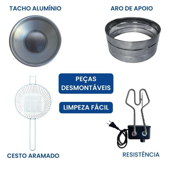 Fritadeira Industrial Elétrica Tacho Profissional 5L Batata Pastel Óleo - Casinha Industrial Imagem de Fritadeira Industrial Elétrica Tacho Profissional 5L Batata Pastel Óleo