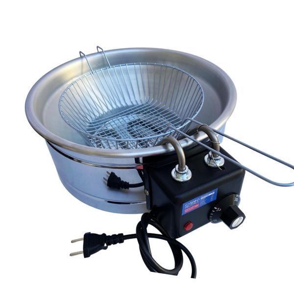 Fritadeira Industrial Elétrica Tacho Profissional 5L Fritadeira de Coxinha - Casinha Industrial Imagem de Fritadeira Industrial Elétrica Tacho Profissional 5L Fritadeira de Coxinha