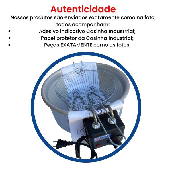 Imagem de Fritadeira Industrial Elétrica Tacho Profissional 5L Fritadeira de Pastel 