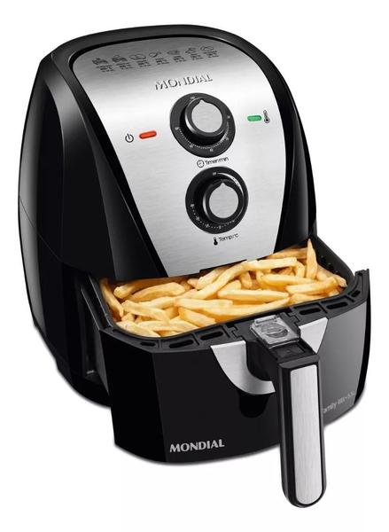 Fritadeira Mondial Sem Óleo Air Fryer Af-55i 5,5l Preto e Inox 127V Fritadeira Mondial Sem Óleo Air Fryer Af-55i 5,5l Preto e Inox 127V