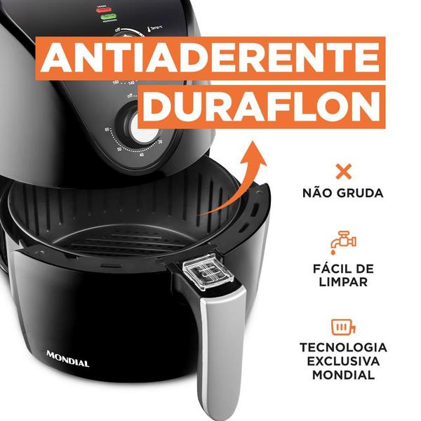 Imagem de Fritadeira New Pratic AF-31 3,5L 1500W 127V Mondial - Preto