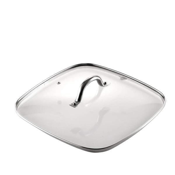 Fritadeira quadrada antiaderente com cesto e tampa, material cerâmico, acabamento em cobre, placa de indução em aço ino - CAÇAROLA FRIGIDEIRA FRITADEIRA Imagem de Fritadeira quadrada antiaderente com cesto e tampa, material cerâmico, acabamento em cobre, placa de indução em aço ino