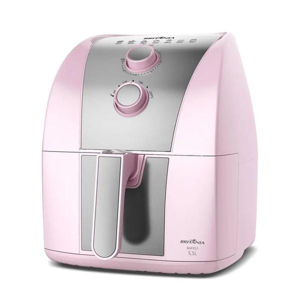 Imagem de Fritadeira Rosa Britânia Sem Óleo 1500w 5,5 Litros 220v