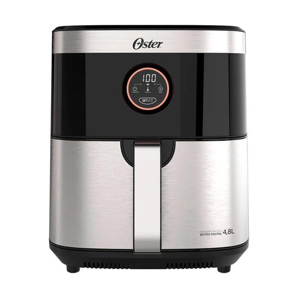 Fritadeira Sem Óleo 2 em 1 Black Inox 4,8l OFRT660-220 220 - Oster Fritadeira Sem Óleo 2 em 1 Black Inox 4,8l OFRT660-220 220 - Oster