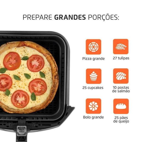 Imagem de Fritadeira Sem Óleo/ Air Fryer 1900W Mondial AFN-80-BI Inox 8L 127V