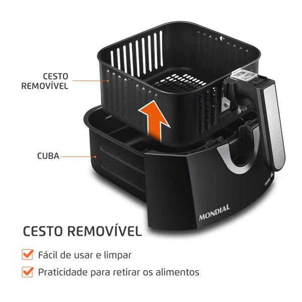 Imagem de Fritadeira Sem Óleo Air Fryer 4 Litros AFN-40-BI Mondial