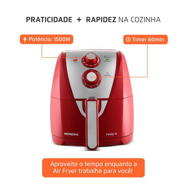 Imagem de Fritadeira Sem Óleo Air Fryer 4L Mondial AFN-40-RI