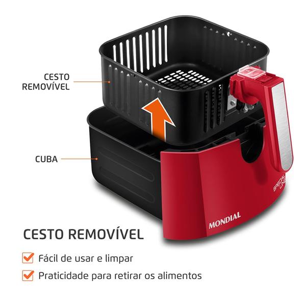 Imagem de Fritadeira Sem Óleo Air Fryer 5L Mondial AFN-51-RI