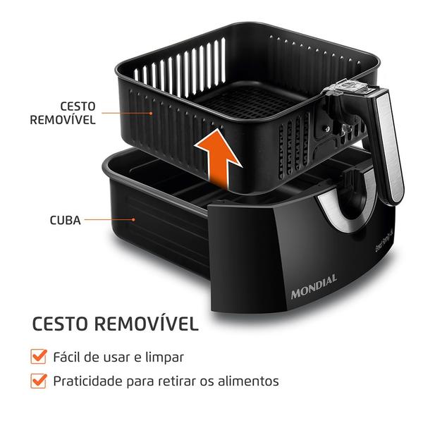 Imagem de Fritadeira Sem Óleo Air Fryer 6 Litros AFN-60-BI Mondial