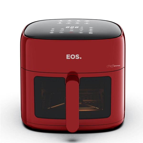 Imagem de Fritadeira Sem Óleo Air Fryer EOS Chef Gourmet 6.2 Litros Compacta Digital Vermelho EAF60V 110V