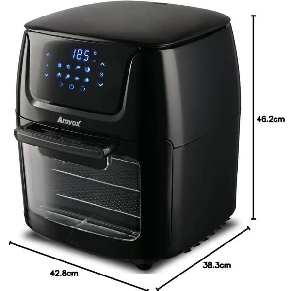 Imagem de Fritadeira Sem Óleo Air Fryer Oven 12L Amvox Preto 1700W 