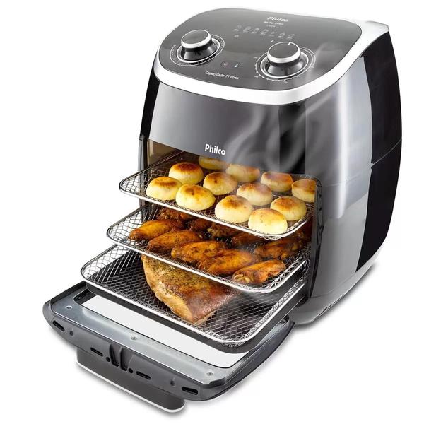 Imagem de Fritadeira sem Óleo/Air Fryer Philco - 2 em 1 Air Fry e Forno Oven Preto 11 Litros