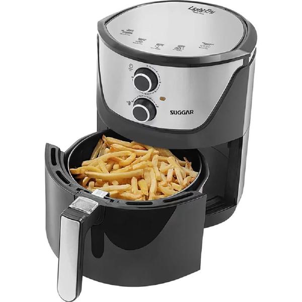 Imagem de Fritadeira Sem Óleo Air Fryer Suggar Ligth Fry 4L Preta 110V FT4001PT