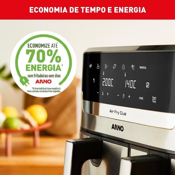 Imagem de Fritadeira sem Óleo Airfryer Arno Dual 5,2L+3,1L AFD2