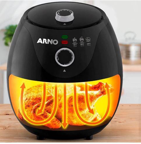 Imagem de Fritadeira sem óleo Arno Airfry Easy Fry com 3,2 litros Hot Air e Cesto Removível Preta