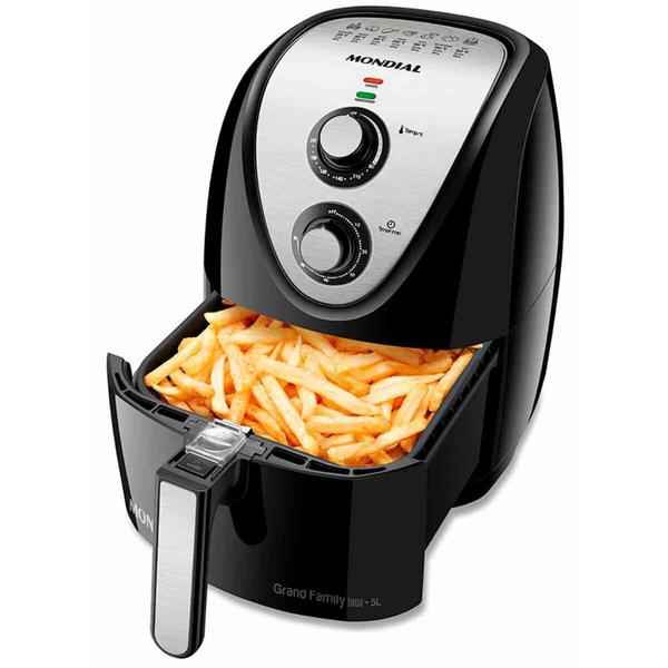 Imagem de Fritadeira sem oleo Elétrica Mondial Air Fryer 1500W Preto E