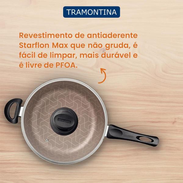 Imagem de Fritadeira Tramontina Paris Multiuso Antiaderente Starflon Max 26cm 3,6L 28518726