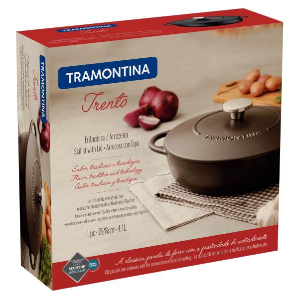 Imagem de Fritadeira Tramontina Trento em Ferro Esmaltado com Revestimento Interno em Antiaderente Starflon Excelent 28 cm 4,1 L