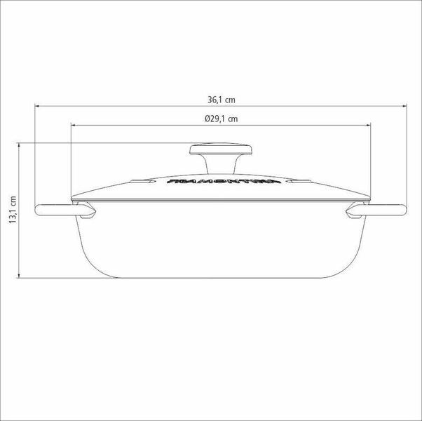 Imagem de Fritadeira tramontina trento em ferro esmaltado com revestimento interno em antiaderente starflon excelent 28 cm 4,1 l