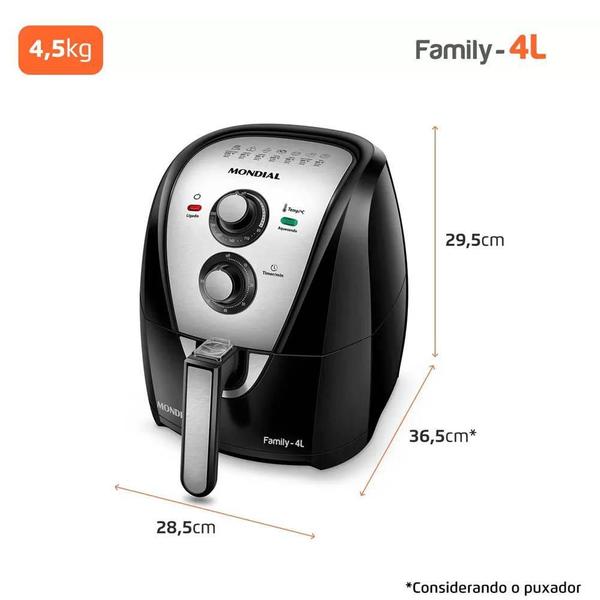 Imagem de Fritadeiraairfryer Elétrica Mondial Family Afn40-Bi Preto 4L