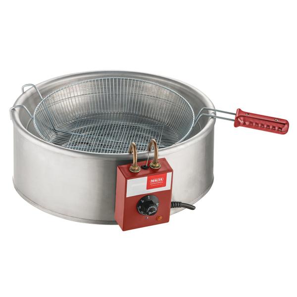 Fritador Elétrico Inox Tacho Alumínio 2 Termostatos 7L Malta Imagem de Fritador Elétrico Inox Tacho Alumínio 2 Termostatos 7L Malta