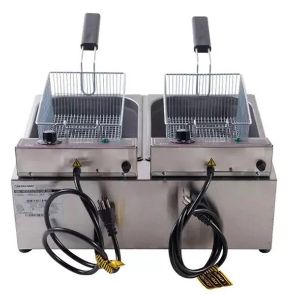 Imagem de Fritador Industrial Elétrico FRCE-10 C/ 2 Cubas 220V Metalcubas