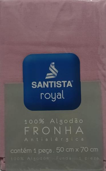 Imagem de Fronha 100% Algodão Royal 50 X 70cm Antialérgica Santista