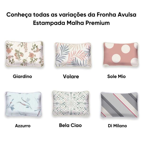 Imagem de Fronha 2 Peças Malha 100% Algodão Premium Estampada Appel Home