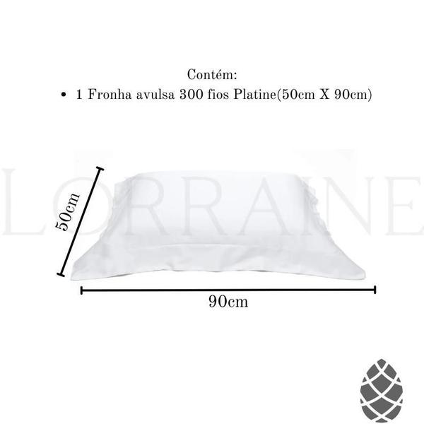 Imagem de Fronha Avulsa Cetim 300 Fios Buettner 50X90Cm Platine